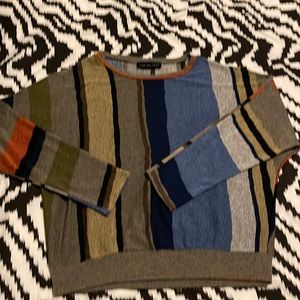 Know one cares light weight striped sweater. Size M
